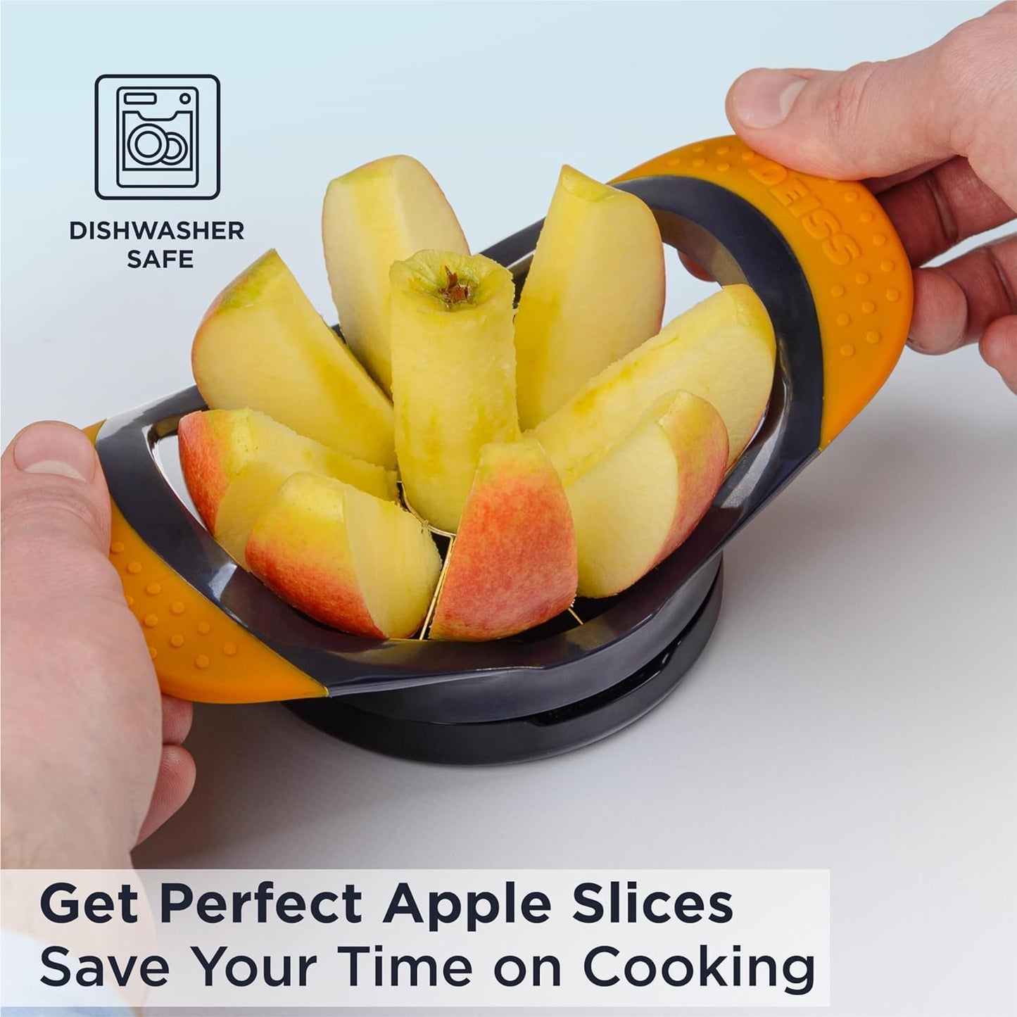 PRO Apple Slicer & Apple Corer Tool - Sharp Stainless Steel Apple Cutter 8 Slices - Fruit Cutter for Apple, Pear, Peach (Apple Slicer & Apple Corer with Base)
