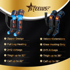 Leg Massager, Air Compression Massager with Heat, 6 Massage Modes & 3 Massage Intensities, for Foot, Calf, Knee＆Thigh and Muscles Relaxation