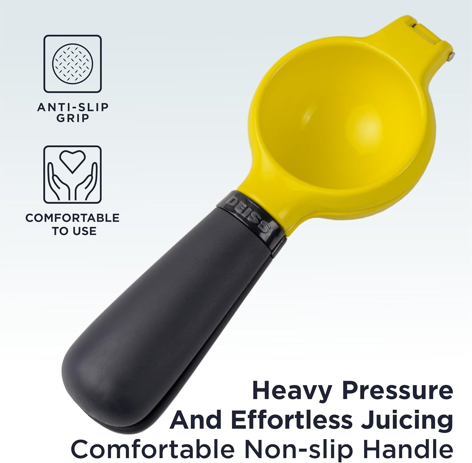 Pro Heavy-Duty Metal Lemon Squeezer - Max Juice Extraction Hand Juicer, Easy Clean Lime Squeezer, Ergonomic Non-Slip Design Lemon Juicer Manual, Durable Construction Citrus Juicer