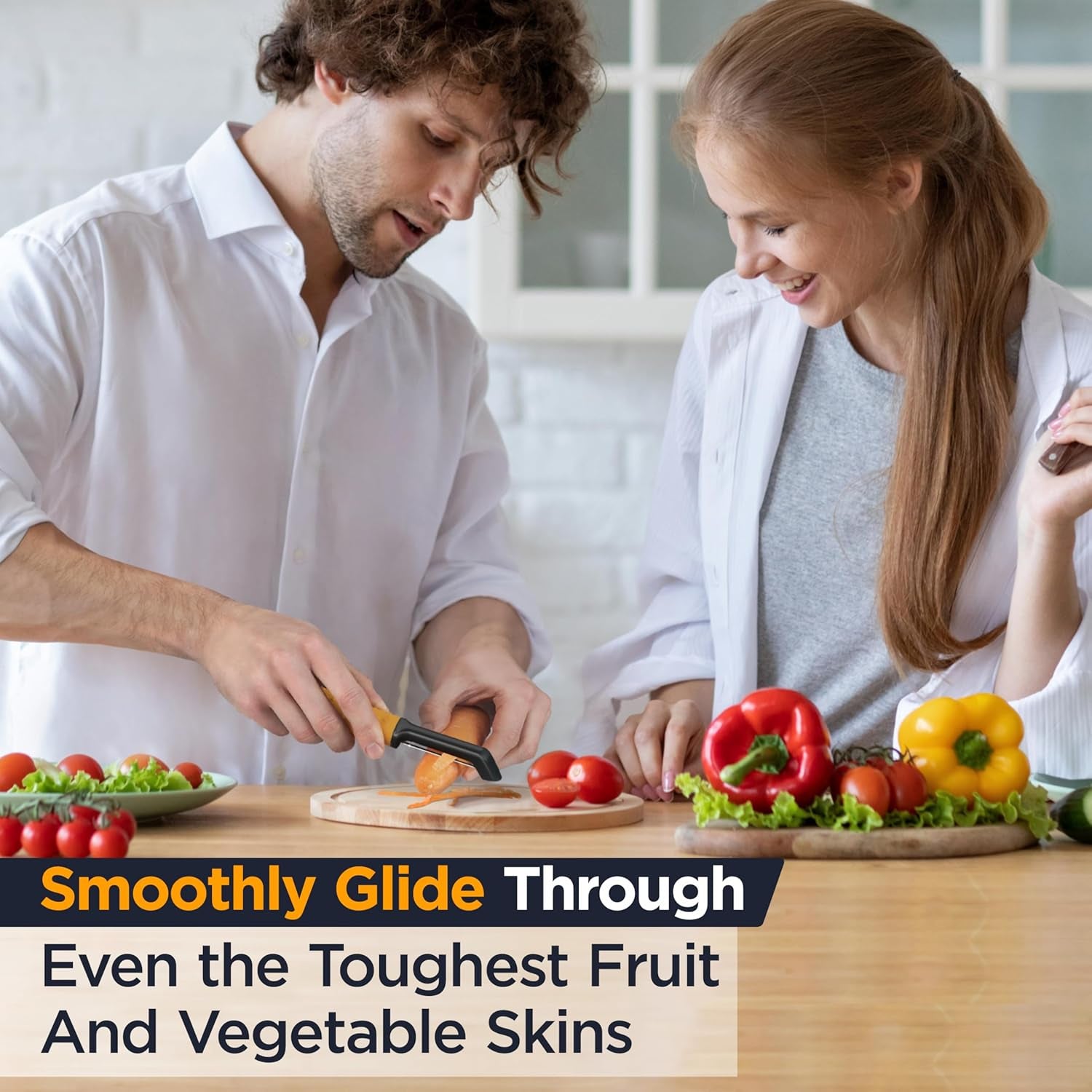 PRO Swivel Vegetable Peeler - Sharp Japan Stainless Steel Peeler with Easy Non-Slip Hand Grip, Potato Peelers for Kitchen, Fruit, Carrot, Apple, Veggie, Kiwi, Durable, Dishwasher Safe