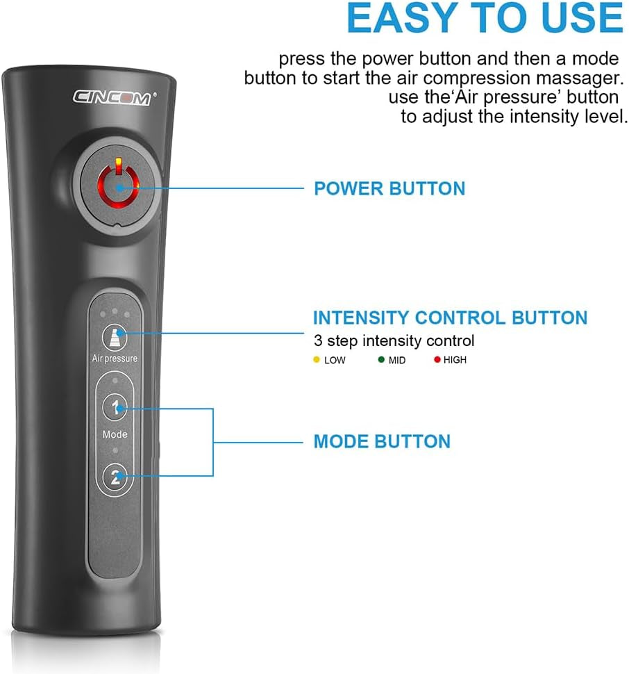 Leg Massager for Circulation and Pain Relief, Air Compression Calf Massager with 2 Modes 3 Intensities Helpful for RLS Edema and Muscles Relaxation Gifts