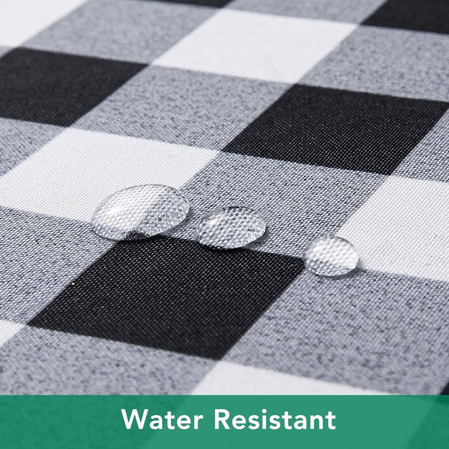 Fabric Square Tablecloths 54X54 Inch, Black/Grey Scottish Plaid Table Cloth Small Card Folding Table Covers Water Resistant for Dining, Kitchen, Wedding and Parties, Etc Machine Washable