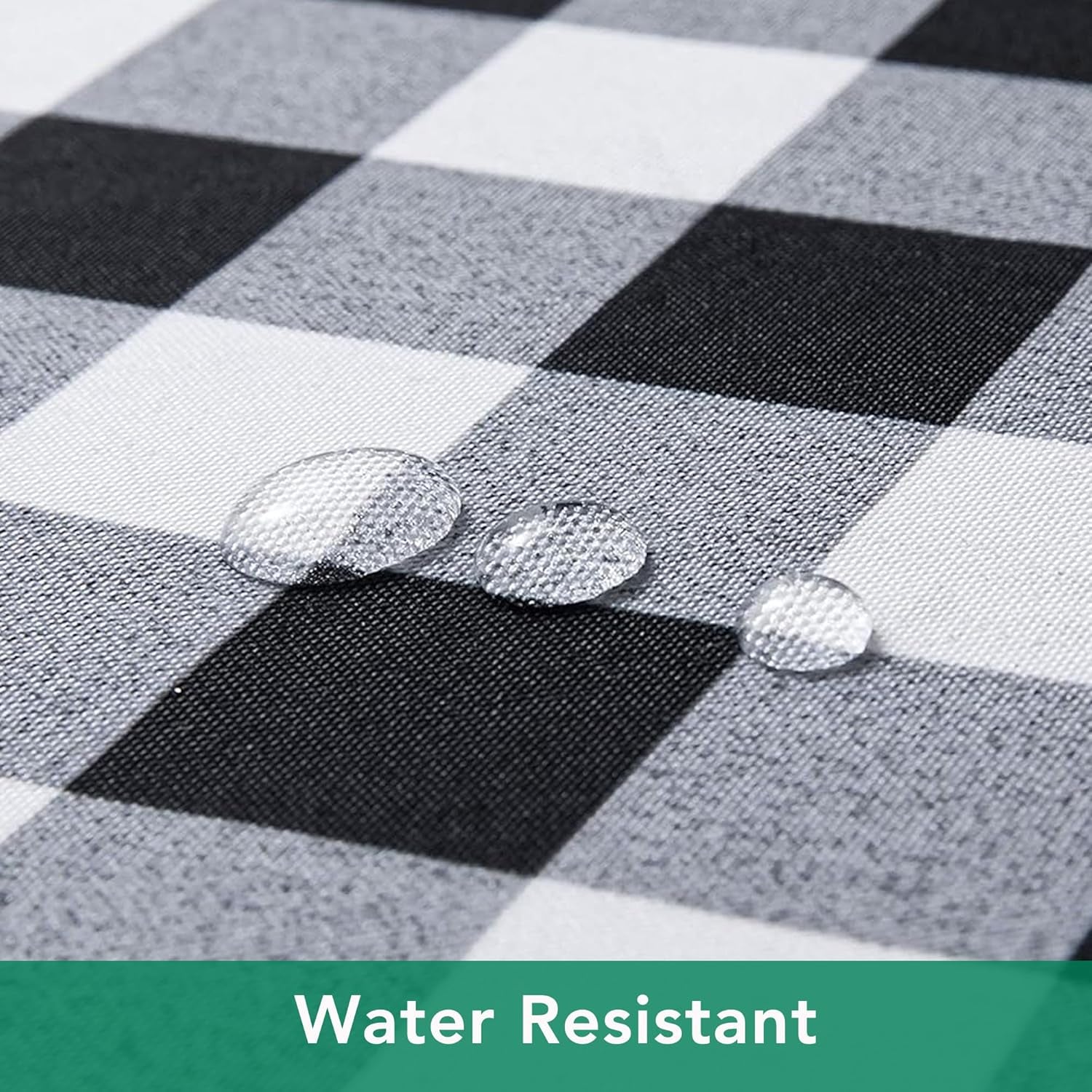 Fabric Square Tablecloths 54X54 Inch, Black/Grey Scottish Plaid Table Cloth Small Card Folding Table Covers Water Resistant for Dining, Kitchen, Wedding and Parties, Etc Machine Washable