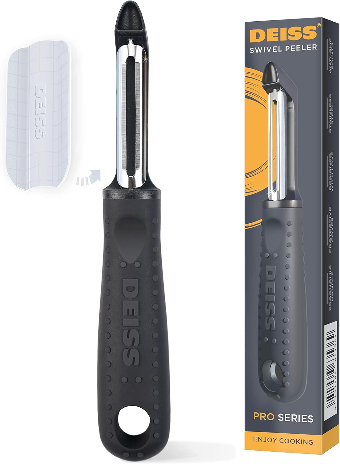 Lux Heavy Duty Pizza Cutter with Wheel Slicer and  PRO Swivel Vegetable Peeler