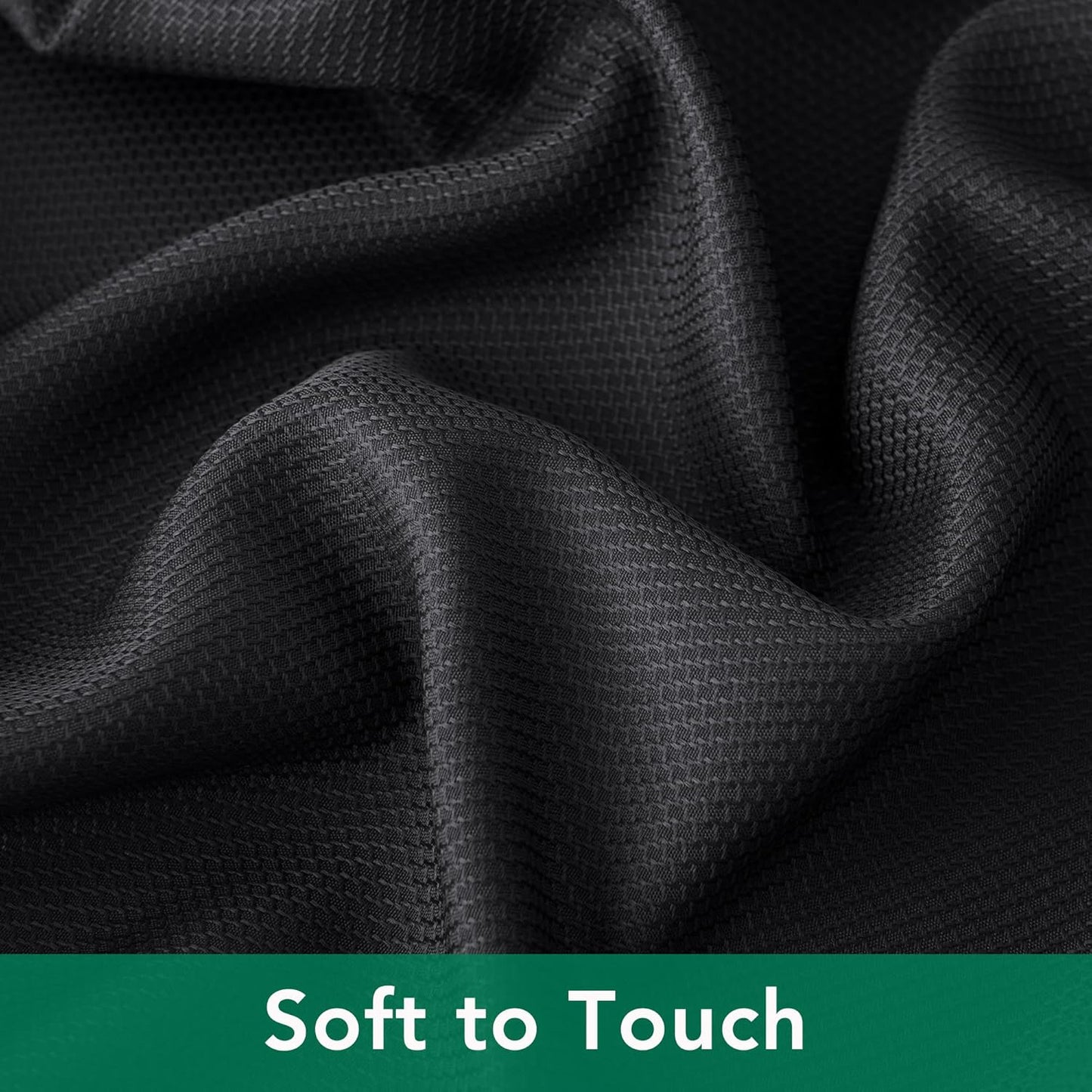 Textured Fabric Square Tablecloths 54X54 Inch, Black Water Resistant Spill Proof Table Cloth Small Card Folding Table Covers for Dining, Kitchen, Wedding and Parties, Machine Washable