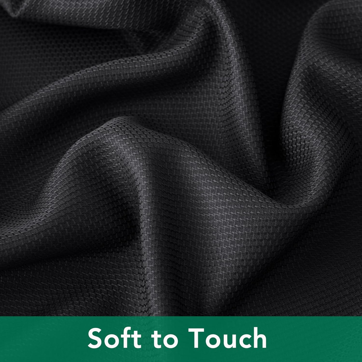 Textured Fabric Square Tablecloths 54X54 Inch, Black Water Resistant Spill Proof Table Cloth Small Card Folding Table Covers for Dining, Kitchen, Wedding and Parties, Machine Washable