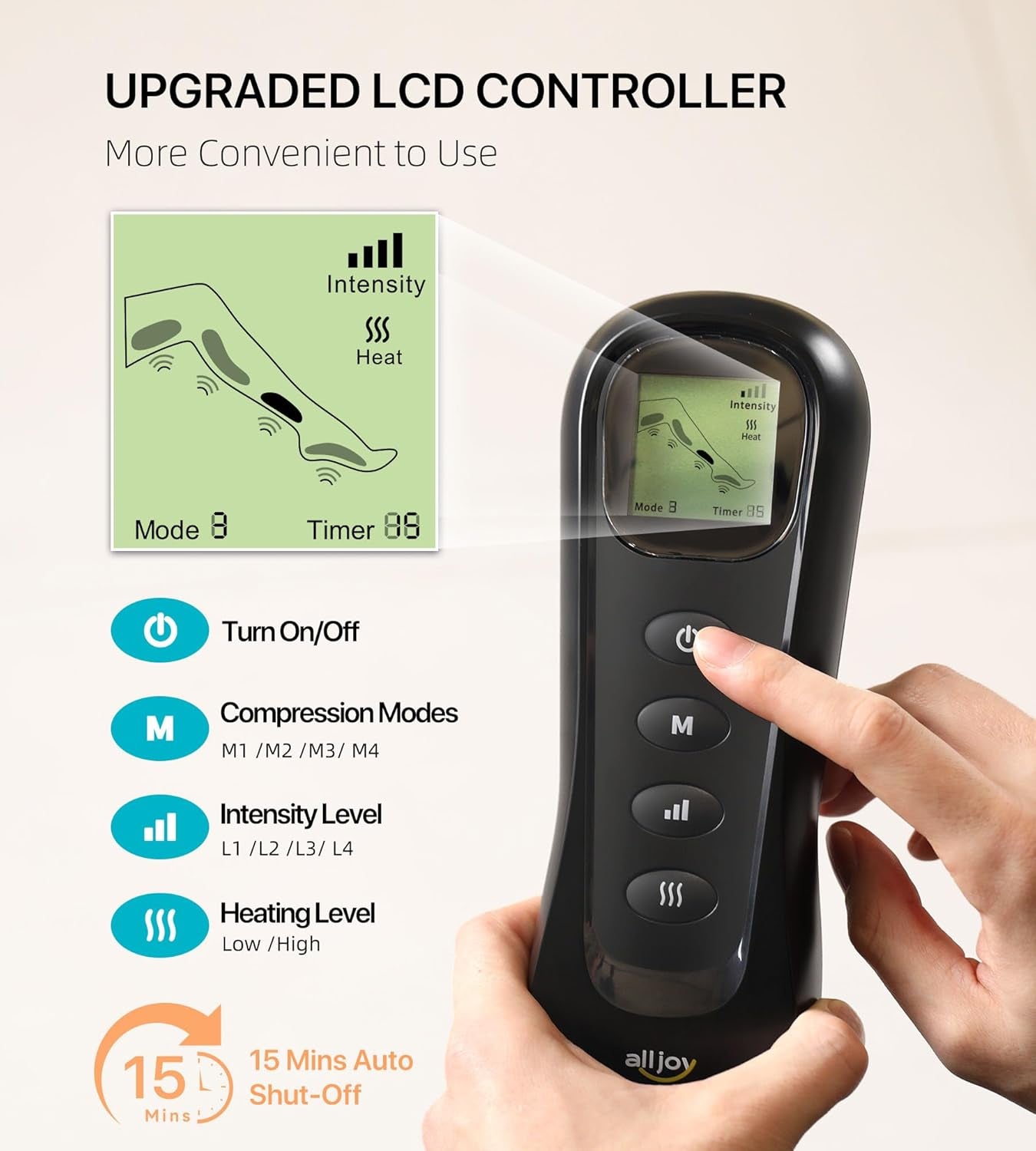 Leg Massager for Circulation and Pain Relief FSA, Gifts for Dad Mom Mothers Day Fathers Day, Leg Massager with Heat and Compression Helpful for Vericose Veins, Fatigue, Cramps, Swelling, Edema