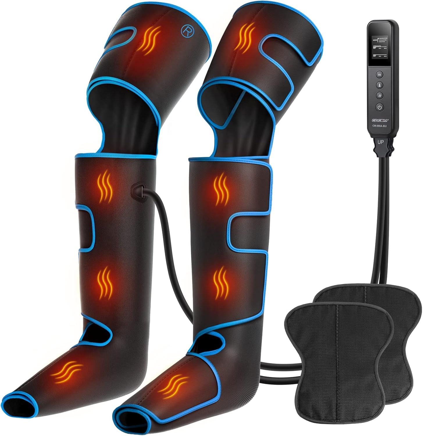 Leg Massager with Heat and Compression, Air Compression Leg Massager for Circulation and Pain Relief Muscles Relaxation Gifts FSA - HSA