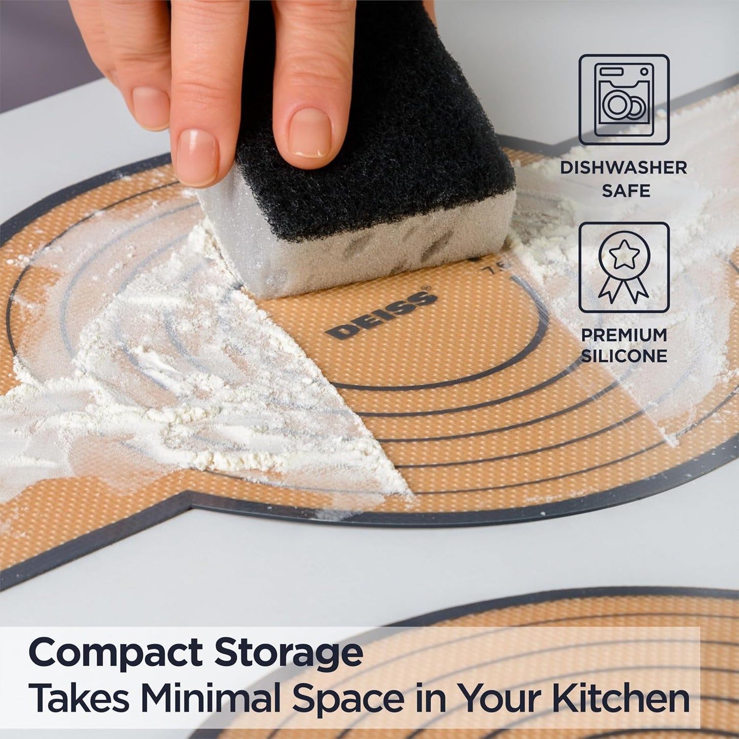 Silicone Bread Sling for Dutch Oven, 2PCS - Heat Resistant, Nonstick & Reusable Bread Baking Mat, Silicone Baking Mat for Bread Making, Durable & Easy-To-Clean Sourdough Bread Baking Supplies