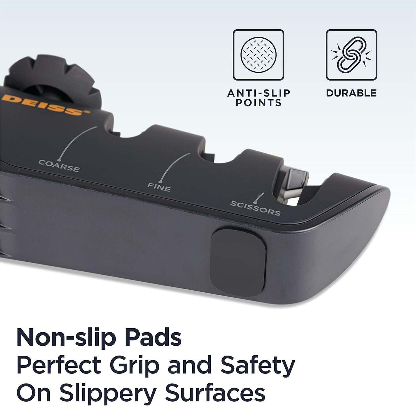 PRO Knife Sharpener with Adjustable Angle Knob - Handheld Manual Knife Sharpeners for Kitchen Knives, Scissors Sharpener, Pocket Knife Sharpener - Repair, Restore, Polish Blades, Non-Slip Grip