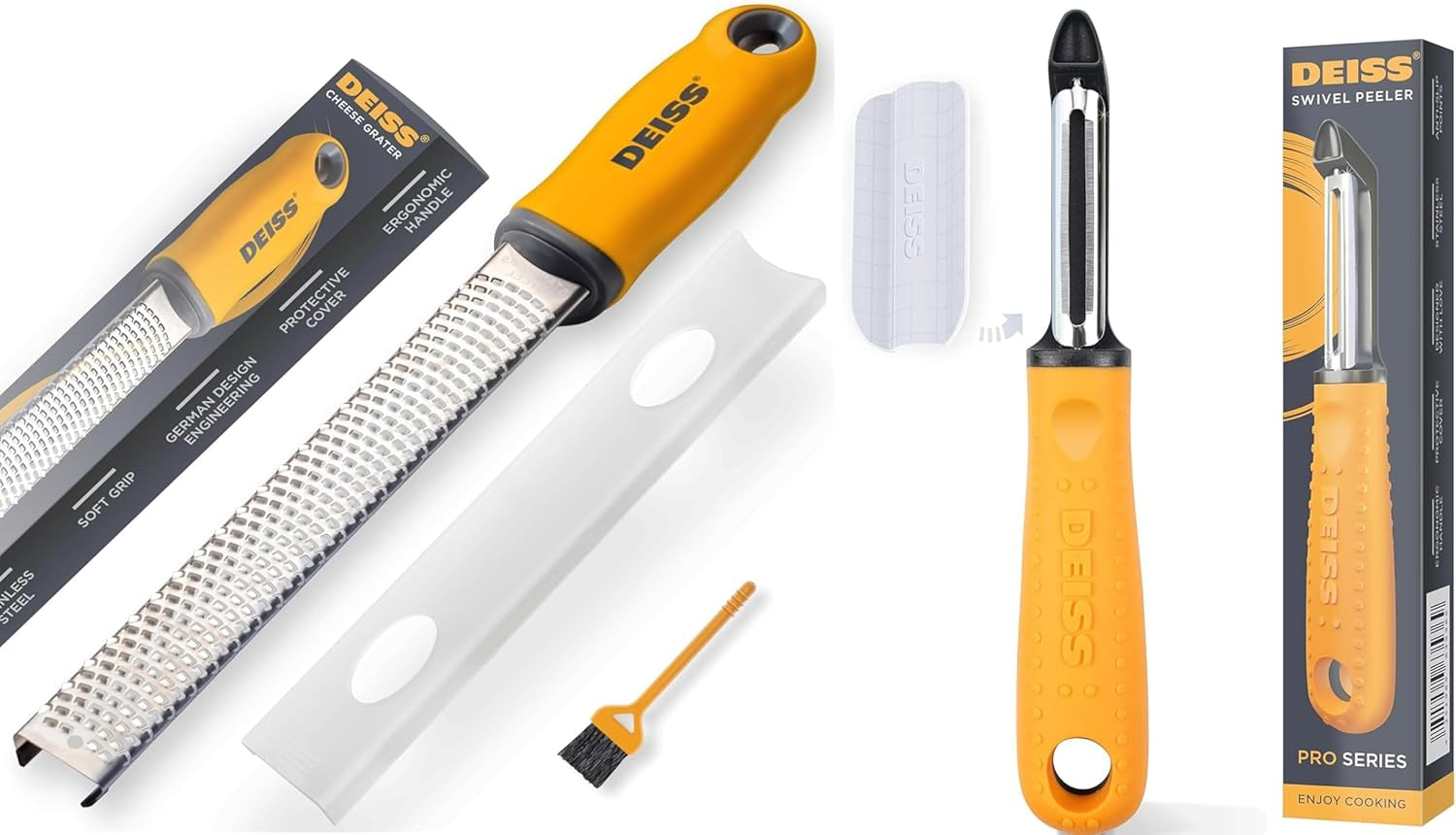 PRO Citrus Zester & Cheese Grater and  PRO Swivel Vegetable Peeler