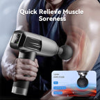 Massage Gun Deep Tissue,Birthday Gifts for Men Women,Gifts for Boyfriend Girlfriend - Neck Back Massager for Pain Relief Deep Tissue with 6 Heads & 8 Speeds(Grey)