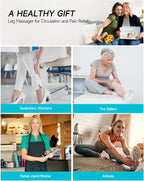 Leg Massager for Circulation and Pain Relief FSA, Gifts for Men Women Dad Mom, Leg Massager with Heat and Compression, 2 Heat 5 Modes 4 Intensities 4 Extenders
