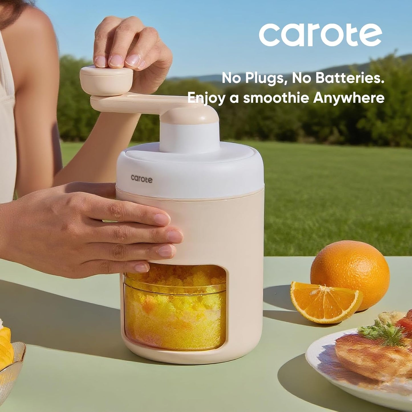 Shaved Ice Machine, Manual Ice Shaver Machine Snow Cone Machine with Ice Mold Box for Kitchen and Picnic, Slushie Machine, Bpa-Free