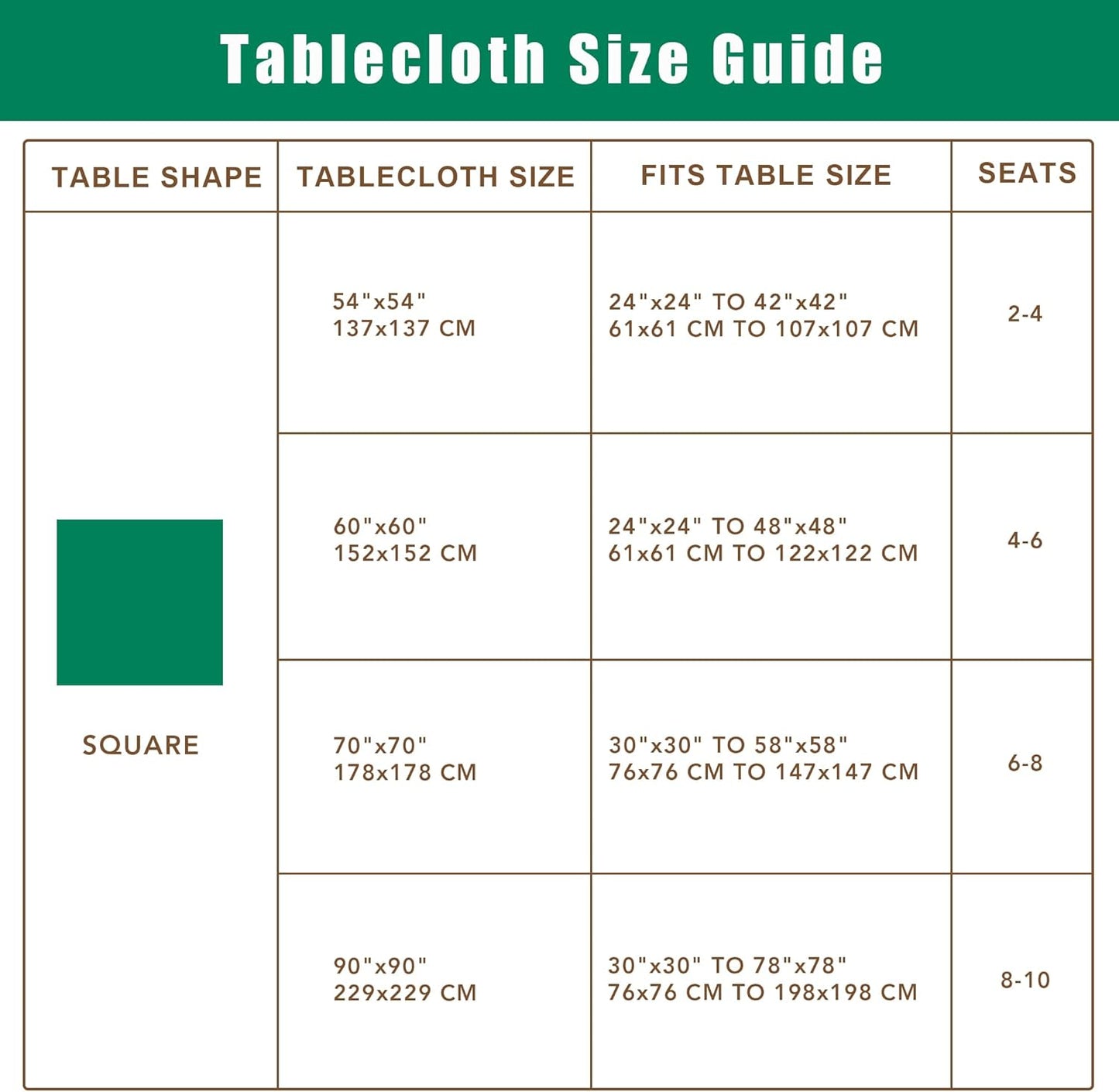 Square Tablecloth 54X54 Inch-Auqa Blue Card Fabric Table Cover-Small Folding Table Cloths Linen Water Resistant for Kitchen Dining Picnic Patio Outdoor Party Restaurant Tables