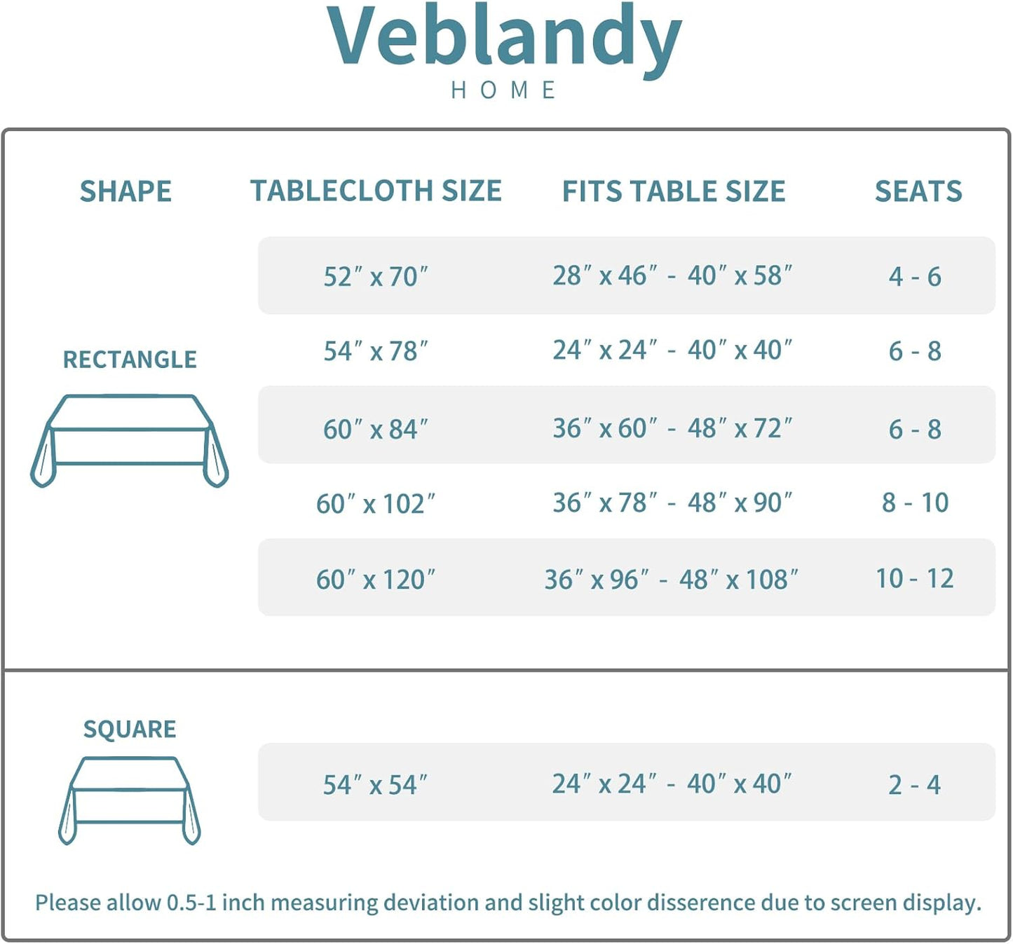 Table Cloth Rectangle Waterproof Spill-Proof Wrinkle-Free Tablecloth Washable, Kitchen Dining Tabletop Decoration, Fabric Table Cover for Indoor and Outdoor Use, 60 X 120 Inch, Navy Blue