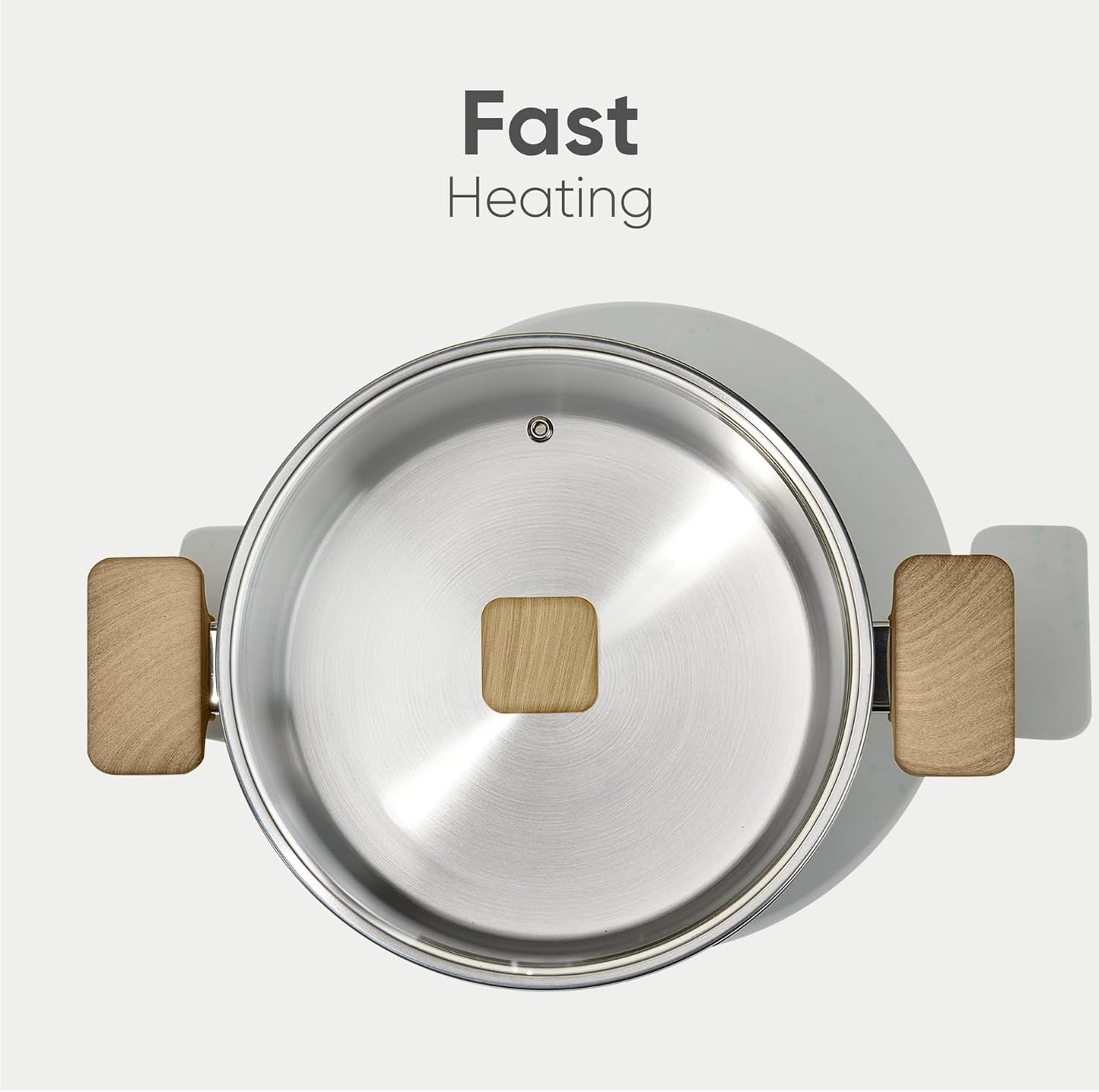 Stainless Steel Stock Pot - 5 Quart Heavy Duty Induction Cooking Pot with Visible Lid for Pasta, Soup, Spaghetti, Bottom Big Stockpot, Deep Cookware for Canning, Boiling, Simmer