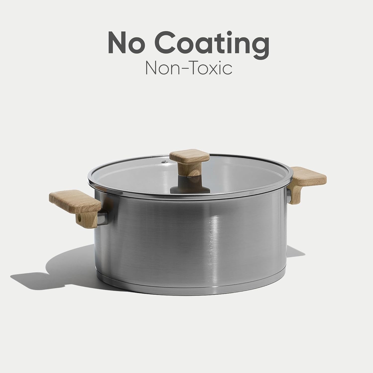 Stainless Steel Stock Pot - 5 Quart Heavy Duty Induction Cooking Pot with Visible Lid for Pasta, Soup, Spaghetti, Bottom Big Stockpot, Deep Cookware for Canning, Boiling, Simmer