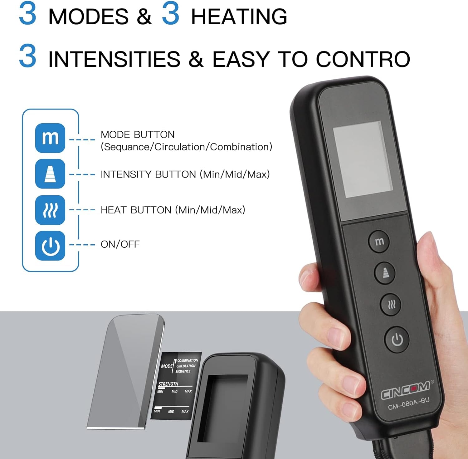 Leg Massager with Heat and Compression, Air Compression Leg Massager for Circulation and Pain Relief Muscles Relaxation Gifts FSA - HSA