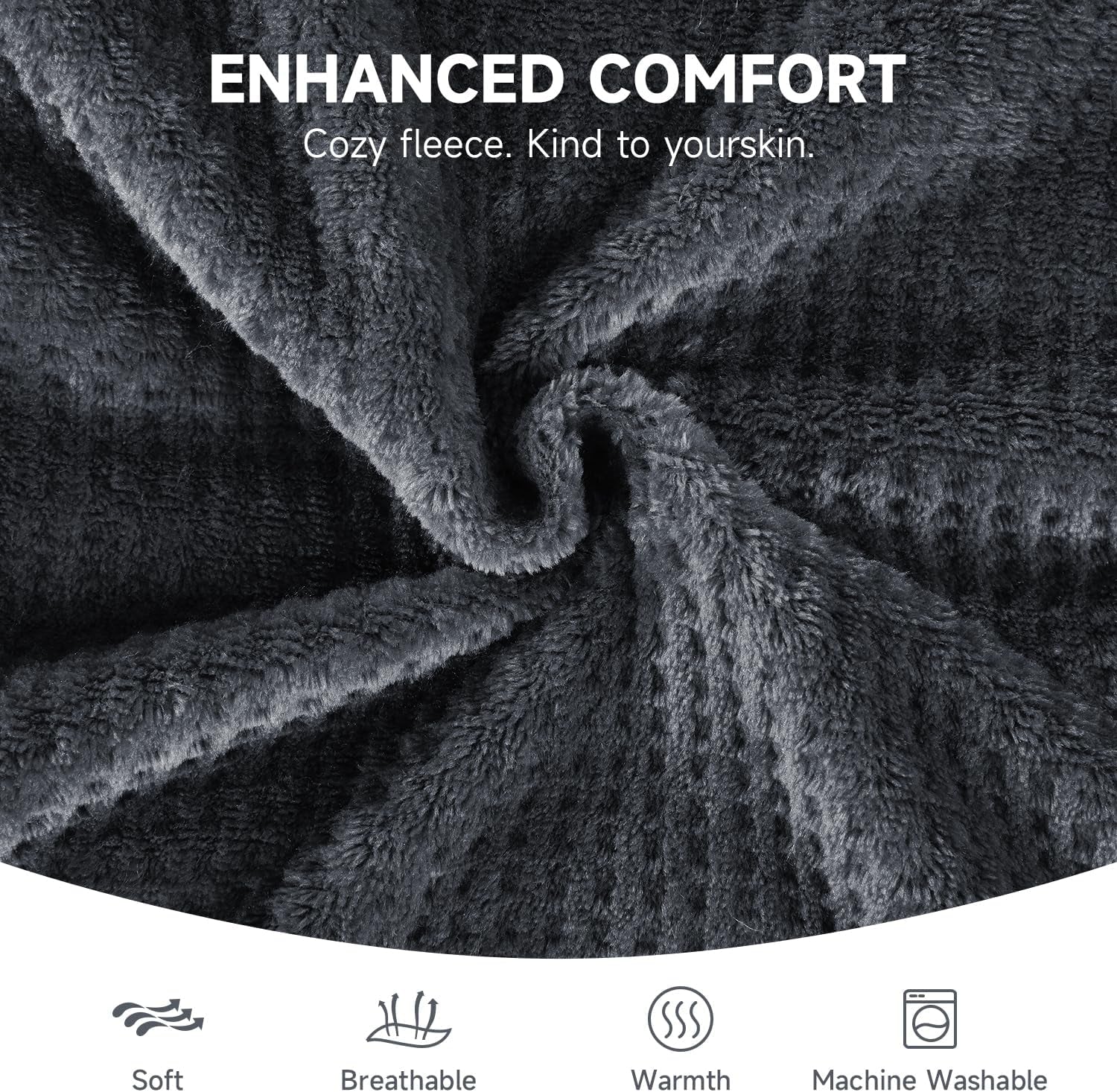 Heating Pad for Neck - Wearable Electric Heating Pads for Back, Shoulder and Waist, Large Heat Pad with 4 Massage Modes & 2 Heat Levels, 24"X35", 4 Motor, Gray