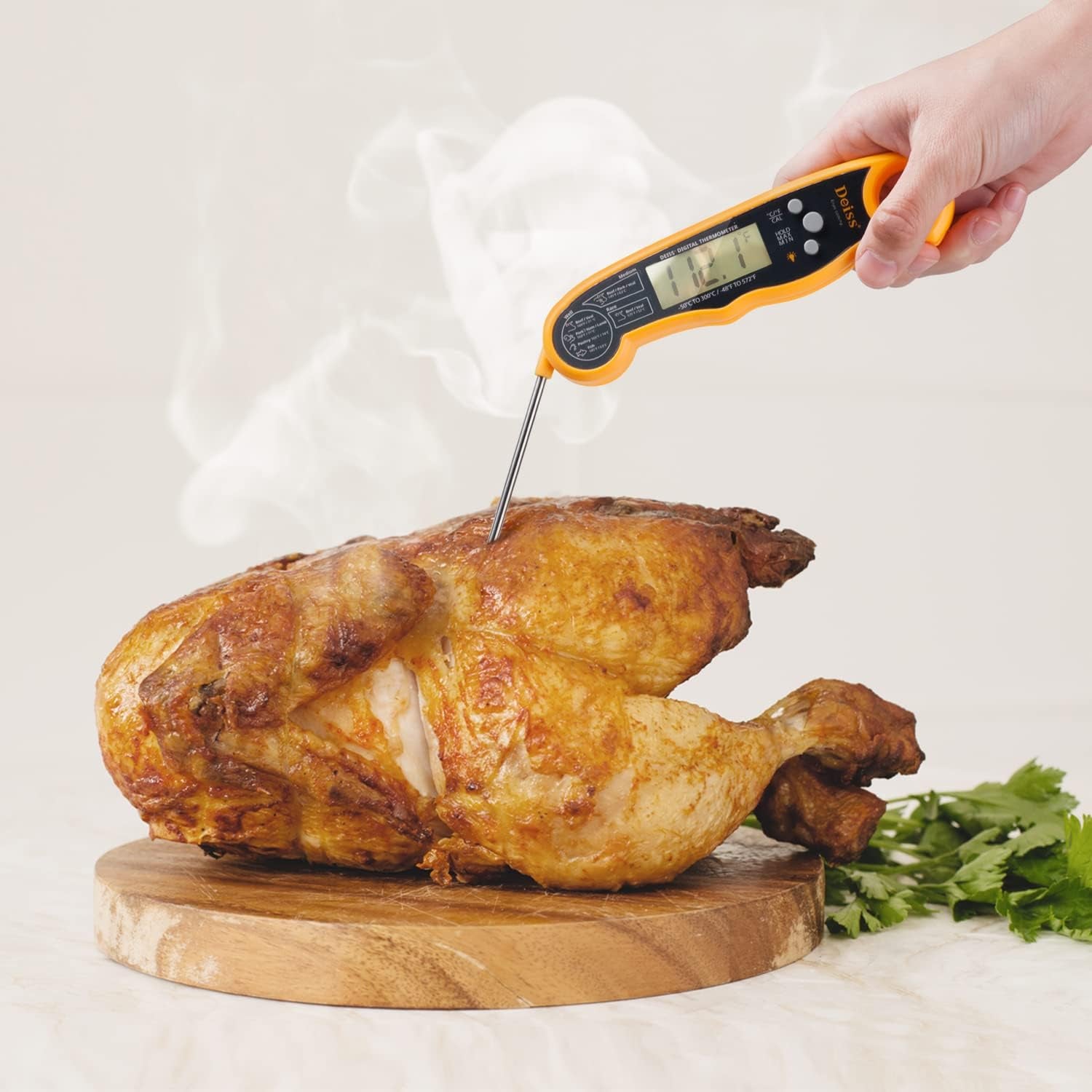 PRO Digital Meat Thermometer – Ultra Fast Digital Cooking Thermometer with Backlight Display - Waterproof Digital Thermometer for Beef, Poultry, BBQ – Instant Read Digital Candy Thermometer