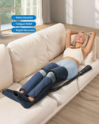 Compression Leg Massager, Air Compression Massager for Circulation Pain Relief, Effective for Father Mother Reduce Swelling-Blue