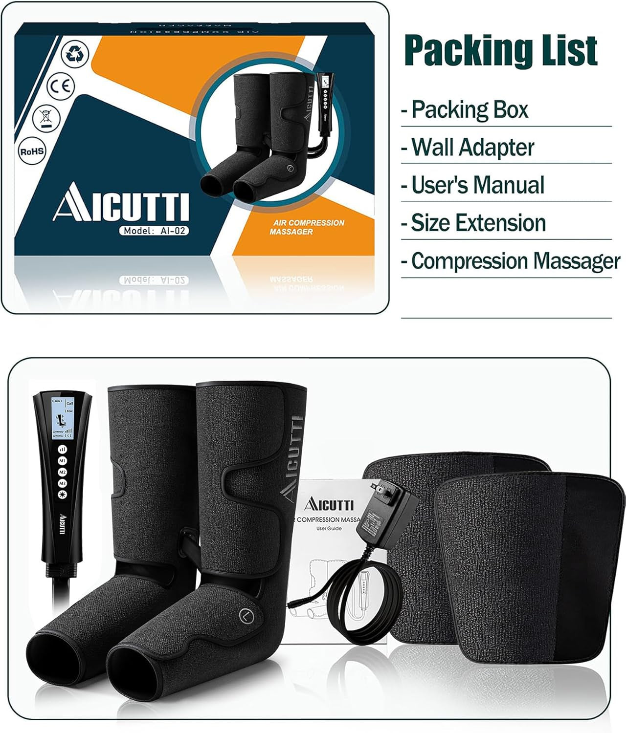Professional Air Compression Leg and Foot Massager with Heat - Christmas & Birthday Gifts for Men & Women, Improved Circulation & Pain Relief, Ideal for Parents on Mother'S Day & Father'S Day