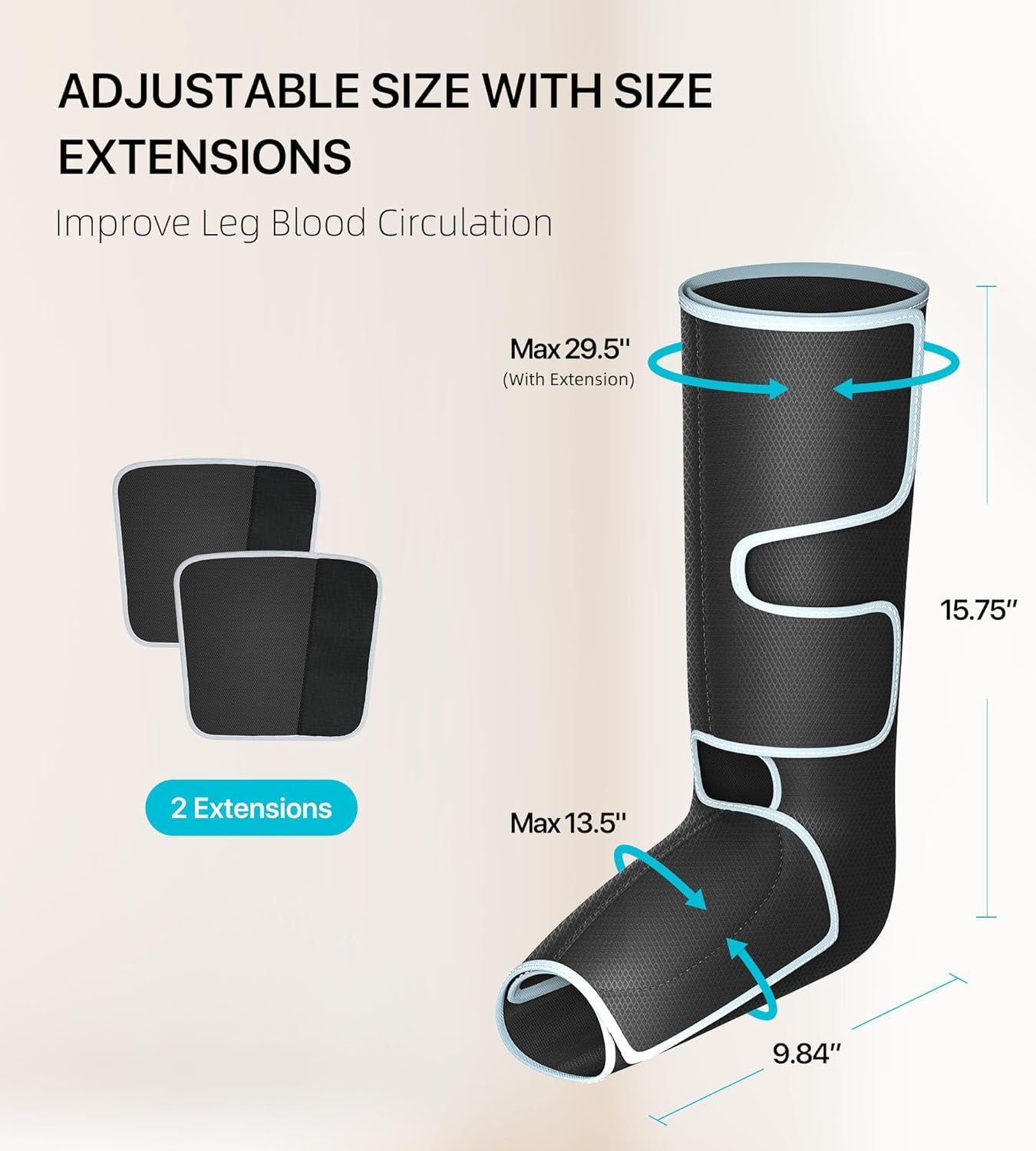 Leg Massager for Circulation and Pain Relief FSA, Gifts for Dad Mom Mothers Day Fathers Day, Leg Massager with Heat and Compression Helpful for Vericose Veins, Fatigue, Cramps, Swelling, Edema