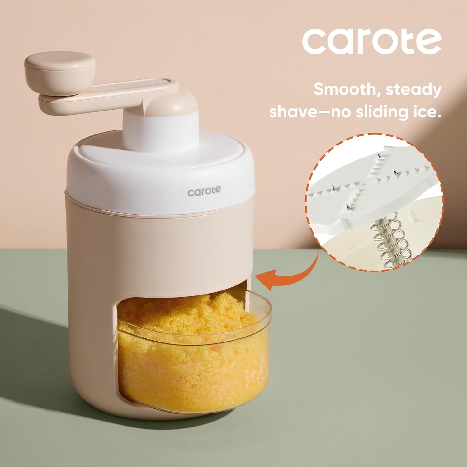 Shaved Ice Machine, Manual Ice Shaver Machine Snow Cone Machine with Ice Mold Box for Kitchen and Picnic, Slushie Machine, Bpa-Free