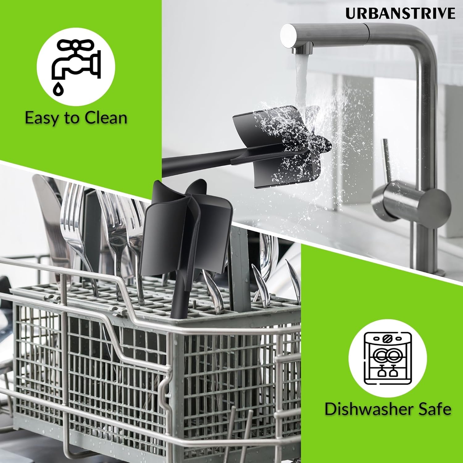 Heavy Duty Meat Chopper for Ground Beef, Durable Ground Beef Smasher, Non-Scratch Hamburger Chopper, Non-Slip Ground Meat Chopper and Meat Masher Ground Beef (Black)