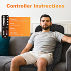 Massage Mat Full Body,Massager Chair Pad,10 Vibration Motors & 5 Massage Modes,Back Massager for Bed,Massage Mattress Pad for Back,Heating Pad with Auto Shut Off, Gifts for Men,Women,Black