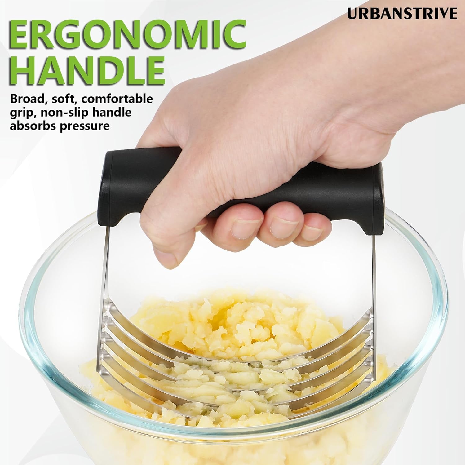 Large Pastry Cutter Tool, Top Professional Pastry Blender Stainless Steel, Heavy Duty Dough Blender, Dishwasher Safe Baking Supplies Baking Tools, Black