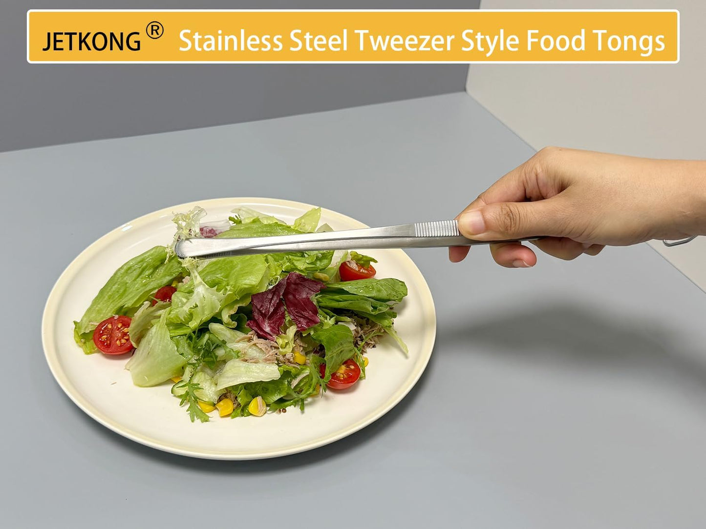 3 Pcs Serving Tweezer Tongs 9-Inch Cooking Tweezers Kitchen Tweezers (9 9 9 Inch, Silver)