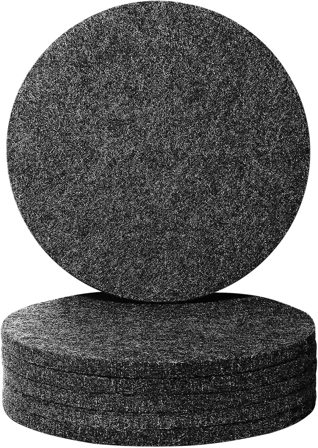 6 PCS Coasters, Eco-Friendly 100% Biodegradable Absorbent Felt Coasters for Drinks Bar Home, 4 Inch (Black Round)