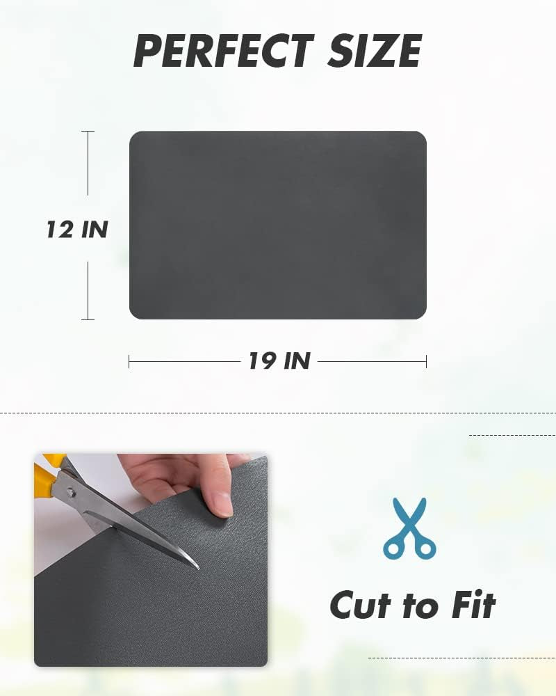 Dish Drying Mat for Kitchen Counter-Coffee Mat Bar Accessories, Hide Stain, Rubber Backed, Absorbent, Fit under Coffee Maker, Espresso Machine, Pot, Dish Rack, 12"X19", Dark Grey