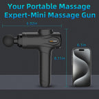 Deep Tissue Massage Gun Portable, Percussion Massage Gun with 7 Levels & 6 Massage Heads, Electric Massager for Muscles Pain Relief, Gifts for Men Women Athletes for Sports and Relaxation