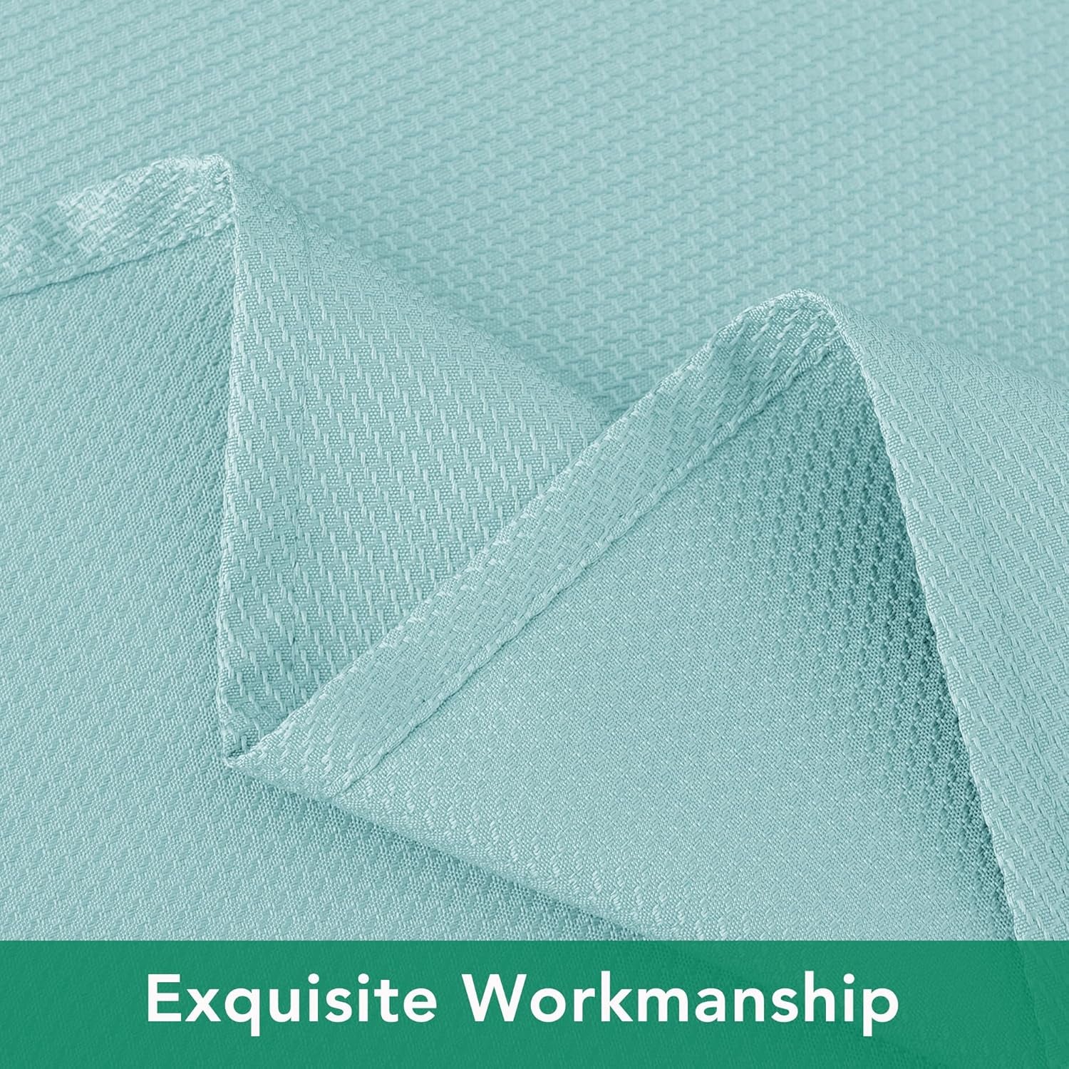 Square Tablecloth 54X54 Inch-Auqa Blue Card Fabric Table Cover-Small Folding Table Cloths Linen Water Resistant for Kitchen Dining Picnic Patio Outdoor Party Restaurant Tables