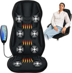 Vibration Back Massager with Heat, 2025 Christmas Birthday Gifts for Mom Dad Him Men Husband, Massage Chair Pad with 8 Vibrating Motors & 2 Levels Heat, Heated Seat Cushion for Home Office Use