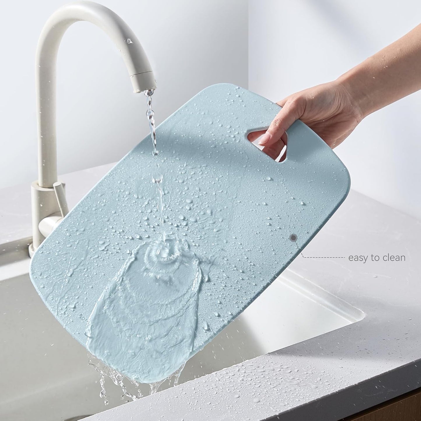 3Pcs Cutting Boards for Kitchen, Plastic Cutting Board Set, Lightweight Chopping Boards for Chopping Meat Vegetable and Fruits, Easy Grip Handle, Dishwasher Safe Colorful