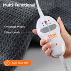 Heating Pad for Neck - Wearable Electric Heating Pads for Back, Shoulder and Waist, Large Heat Pad with 4 Massage Modes & 2 Heat Levels, 24"X35", 4 Motor, Gray