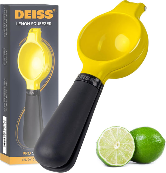 Pro Heavy-Duty Metal Lemon Squeezer - Max Juice Extraction Hand Juicer, Easy Clean Lime Squeezer, Ergonomic Non-Slip Design Lemon Juicer Manual, Durable Construction Citrus Juicer