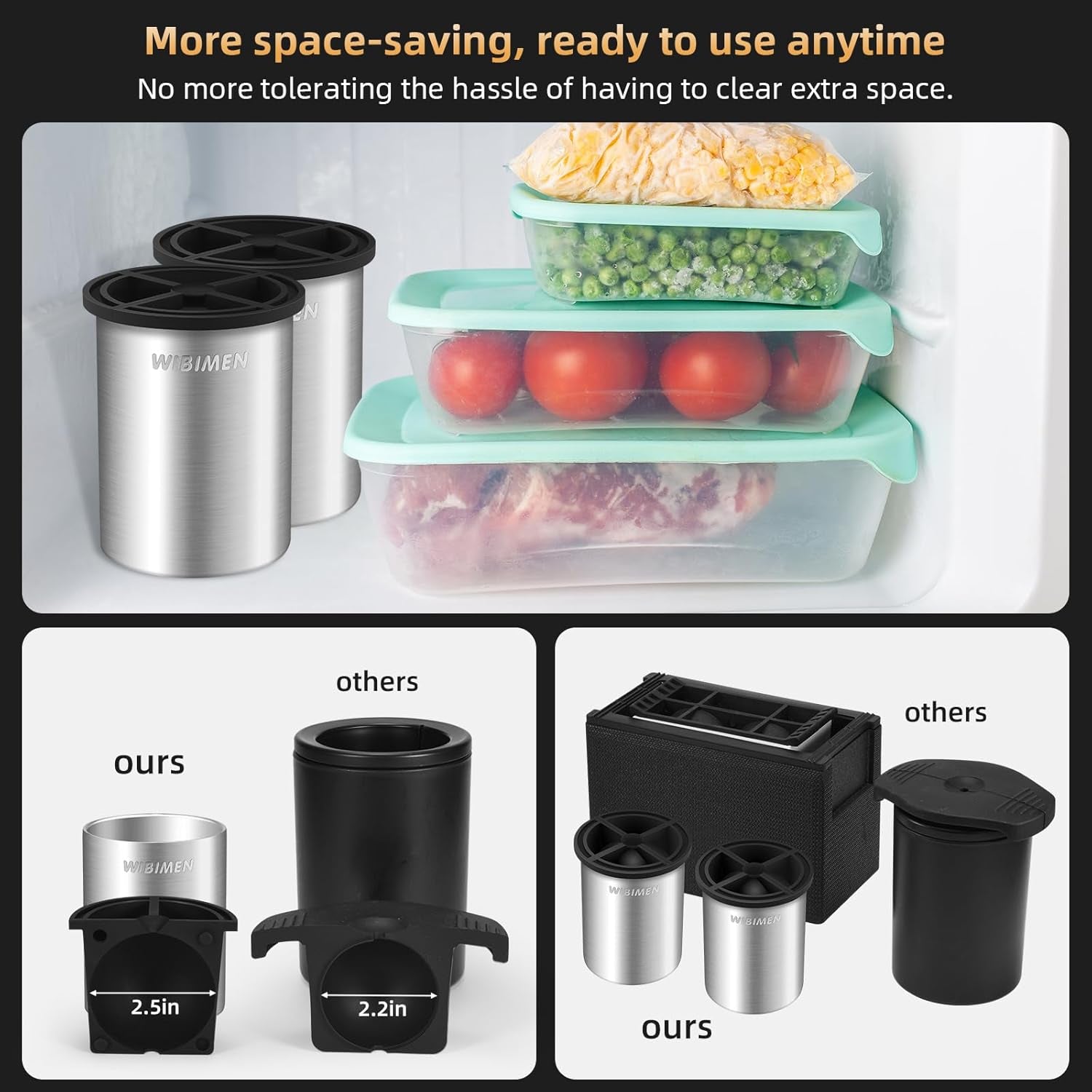 Clear Ice Cube Maker - 2.5" Ball - Stainless Steel Clear Ice Maker - Compact Design - for Old Fashioned Whiskey Gifts, Cocktail, Bourbon